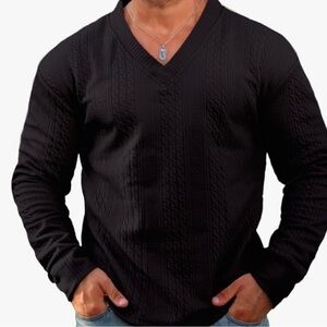 Dockers Men's Black V-Neck Sweater